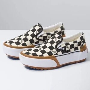 Vans era stacked checkered platform
